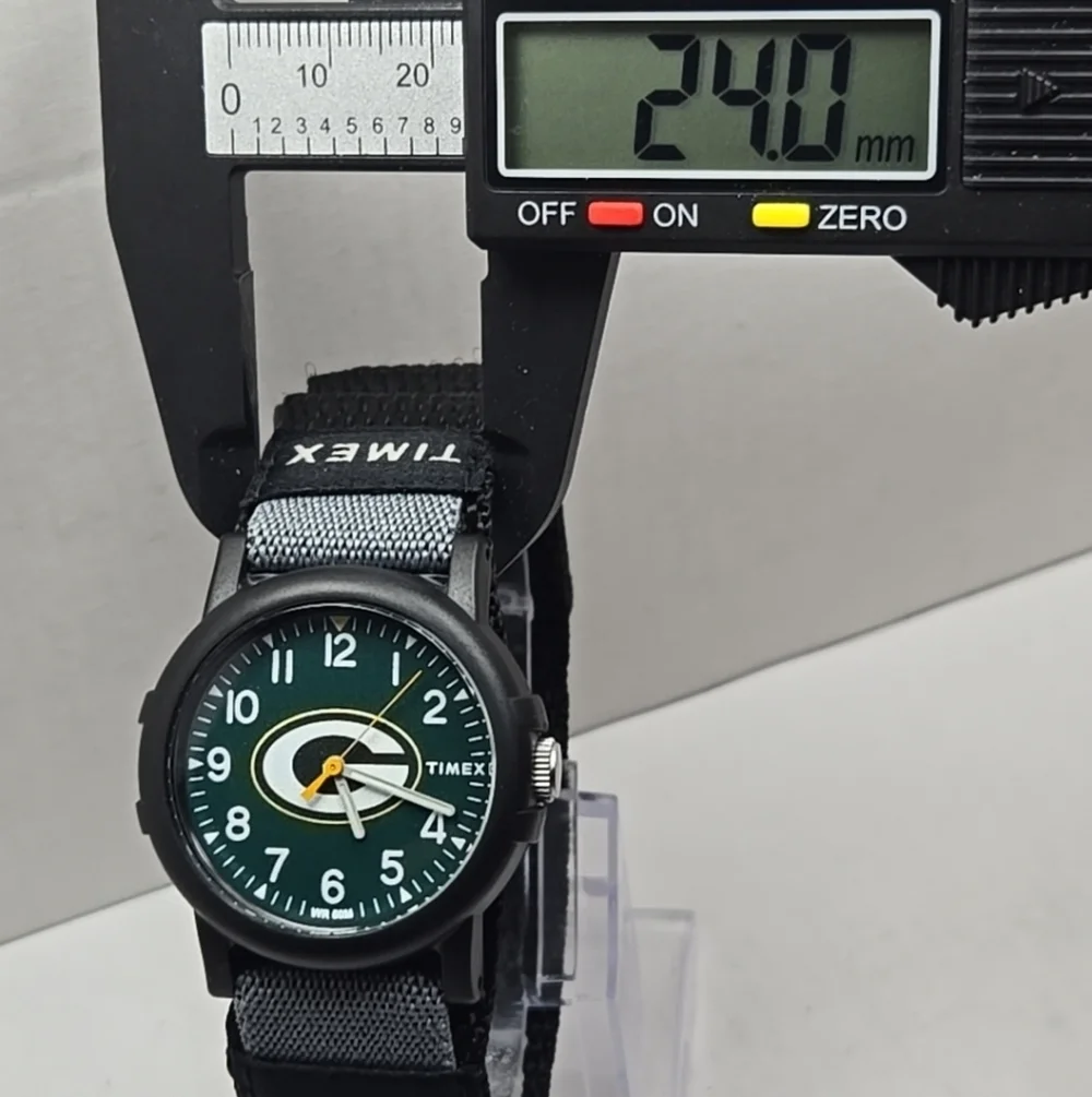 Timex Green Bay Packers Watch Mens NFL 39mm Nylon Band Football New Battery